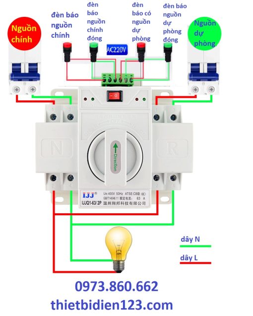 cầu dao đảo chiều tự động