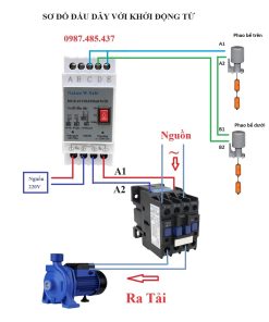 sơ đồ đấu dây rơ le phao điện