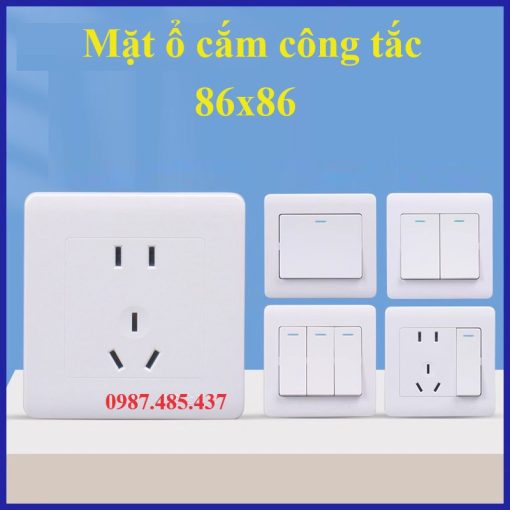 ổ cắm điện công tắc điện mặt vuông 86x86mm